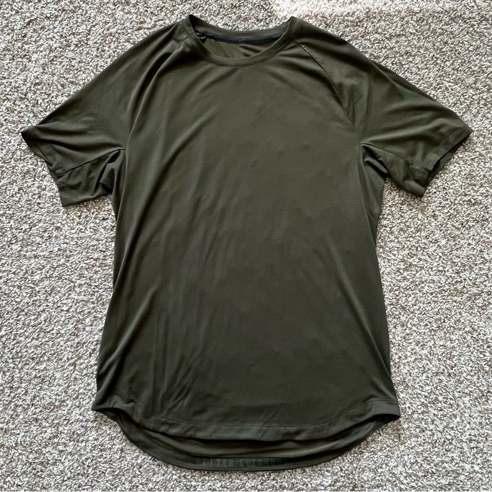 Green lululemon workout shirt